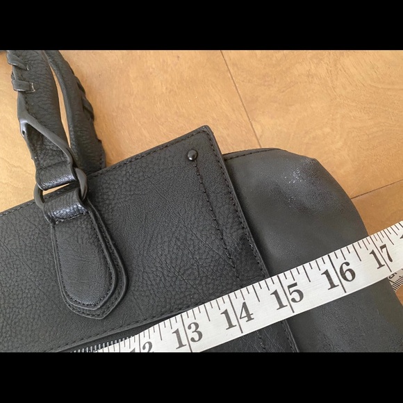 Apt. 9 Dark Gray Shoulder Bag with Ring Tassel - Picture 5 of 10